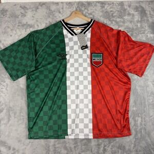 Umbro Mexico Mexican National Team Flag Style Jersey Size XL NWT